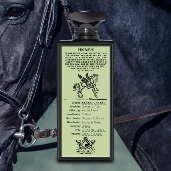 blackcaviar perfume bottle with nice background